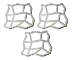 Kit De 3 Moldes De PET Jardin Para Piso Para Estampado 3D de Yeso, Cemento, Concreto, Hormigón o Resina - comprar en línea
