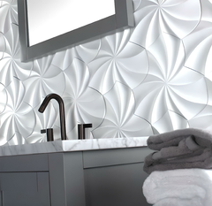 Kit de 6 Moldes de PET Helix Panel Decorativo 3D Para Vaciado de Yeso, Cemento, Concreto, Hormigón o Resina - tienda en línea