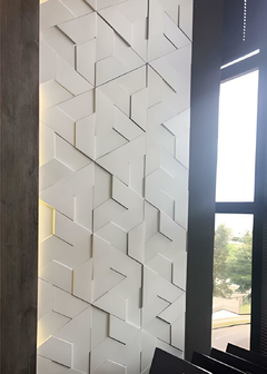 Kit de 8 Moldes de PET Triángulo Escalonado Panel Decorativo 3D Para Vaciado de Yeso, Cemento, Concreto, Hormigón o Resina - comprar en línea