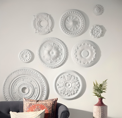 Molde De PET Para Decoración Rosetón Noche Buena 3D Para Vaciado de Yeso, Cemento, Concreto, Hormigón o Resina