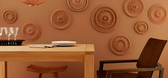 Molde De PET Para Decoración Rosetón Ovalo 3D Para Vaciado de Yeso, Cemento, Concreto, Hormigón o Resina