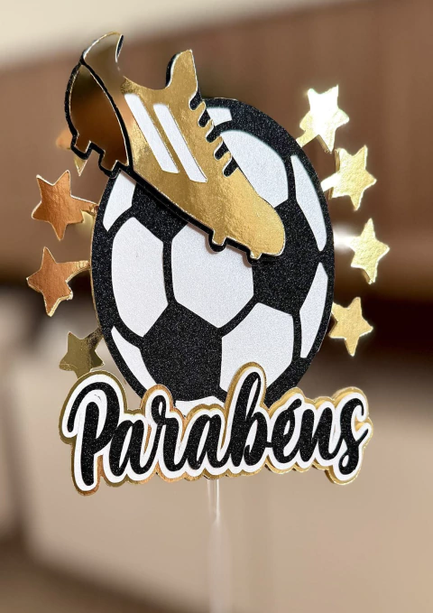 topo de bolo futebol 