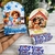Kit de mimos de Natal com figuras de crianças, animais e doces, decorado com a mensagem "Eu te desejo um Natal abençoado".