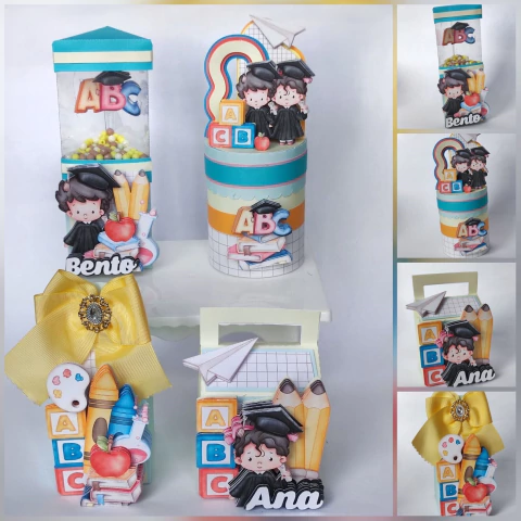 Arquivo de festa ABC Aquarela em pdf e studio pronto produzir e montar