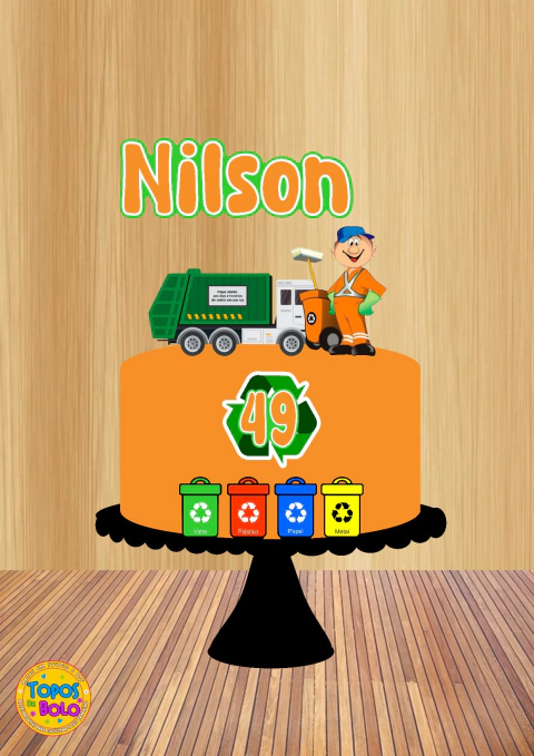 Arquivo de Corte Topo de Bolo Reciclagem