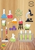 Topo de bolo de Ilustrações de frascos de laboratório e equipamentos científicos, incluindo microscópio e símbolo atômico, representando temas de química.