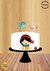 topo de bolo branca de neve baby