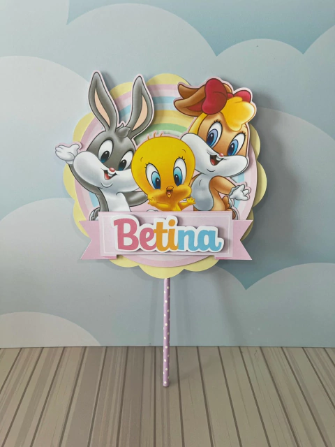 Arquivo de Corte Topo de Bolo Loney Tunes Rosa