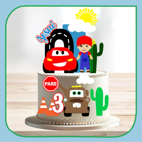 Arquivo de Corte Topo de Bolo Carros Disney