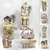 Caixas decorativas de acetato para o Natal com temática de Jesus, apresentando figuras de presépio e laços decorativos.