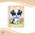 Capa de caderno A5 com ilustração de um cachorro fofo em meio a flores coloridas.
