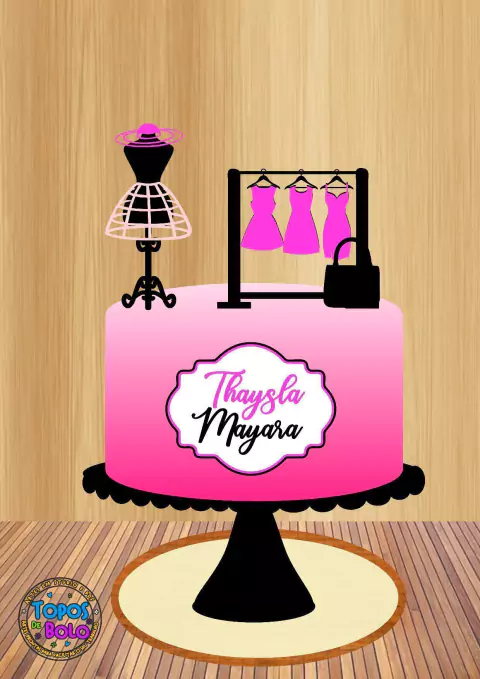 Arquivos de Corte Topo de Bolo Manequim