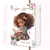 Capa de Bíblia Infantil com ilustração de menina lendo, decorada com flores e o título "Bíblia Sagrada".