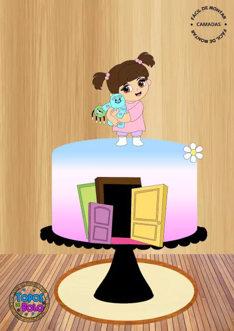 Arquivo de Corte Topo de Bolo Monstro SA 03