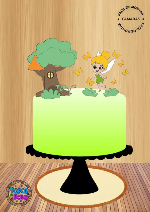 Arquivos de Corte Topo de Bolo Tinker Bel Baby
