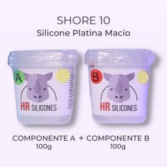 Borracha De Silicone Platina 200g - Shore 10