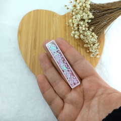 Clipe - Retangular com glitter - comprar online