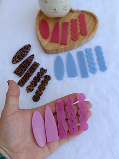 Hair clip marmorizado