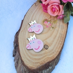 Cabeça Peppa Pig Fada com Coroa