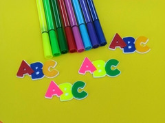 ABC Sobreposição Colorido