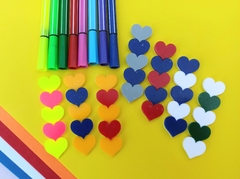 Coração Escolar para Tiara - Modelo com 5 (Curvado)