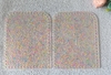 Par Placa Acrílica para Mochila Crochê 18x22,7cm