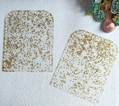 Par Placa Acrílica para Mochila Crochê 18x22,7cm na internet