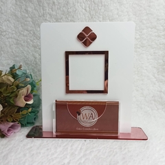 Placa QR 16X13 com Suporte para Cartão
