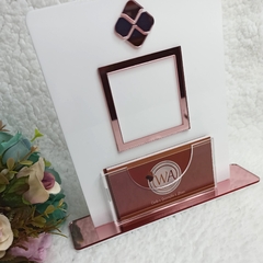 Placa QR 16X13 com Suporte para Cartão - comprar online
