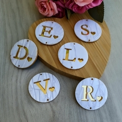 DISCO LETRAS PARA CHAVEIRO