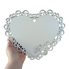 Base para fotografias - coração personalizável