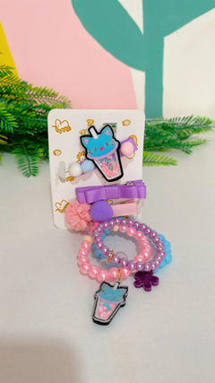 Kit hair Clips milk shake na internet