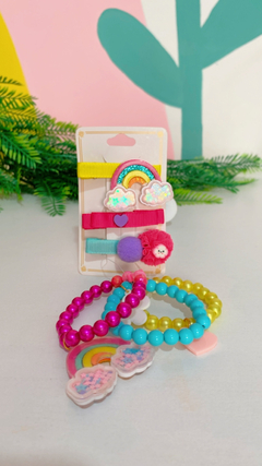 Kit hair Clips arco íris - comprar online