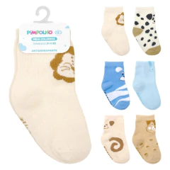 Meia infantil antiderrapante pimpolho 21 a 25