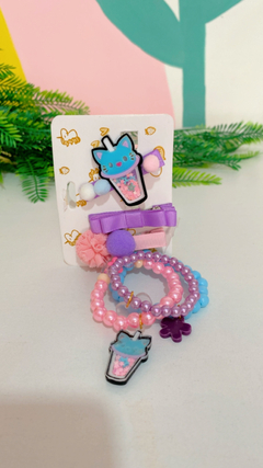 Kit hair Clips milk shake