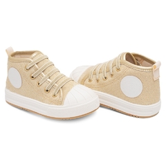 Tênis baby cano alto dourado - comprar online