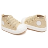 Tênis baby cano alto dourado