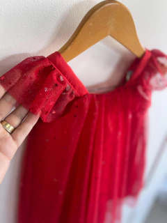 Vestido tule fadas premium vermelho - Lê Petit Kids
