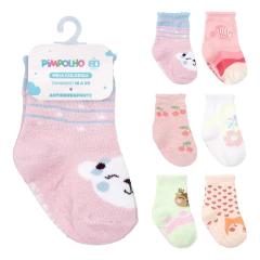 Meia antiderrapante pimpolho 16 a 20