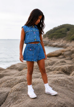 Conjunto Jeans Margaridas