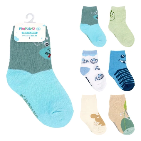 Meia infantil pimpolho 26 a 30