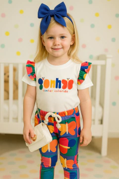 Conjunto confort sonhar colorido - loja online