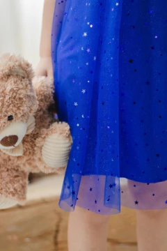 Vestido Fadas Tule premium azul bic - Lê Petit Kids