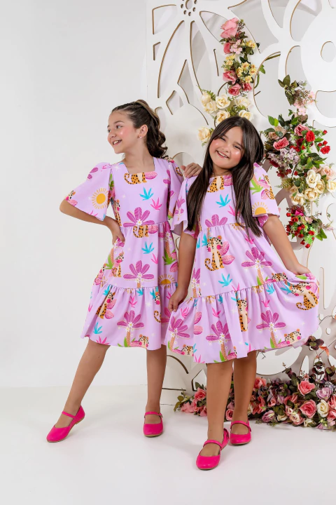 Vestido dona onça lilás - comprar online