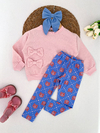 Conjunto ursinho laço rosa