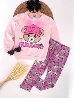 Conjunto ursinhos fabulous rosa