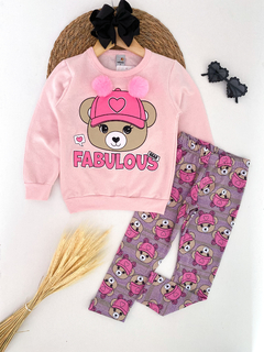 Conjunto ursinhos fabulous rosa - comprar online