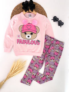 Conjunto ursinhos fabulous rosa na internet