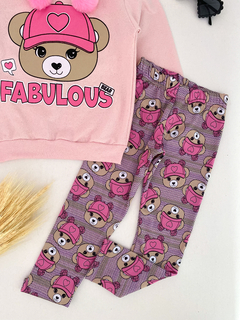 Conjunto ursinhos fabulous rosa - loja online