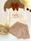 Conjunto short saia jacquard Cannes